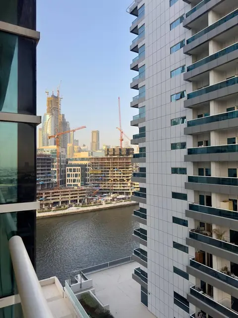 Balcony with partial canal view